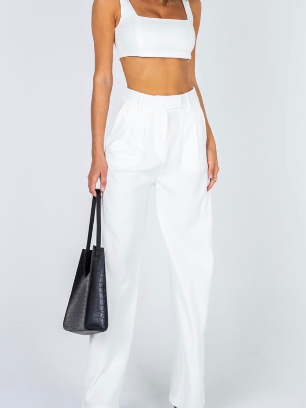 White 2 Piece Pant Set